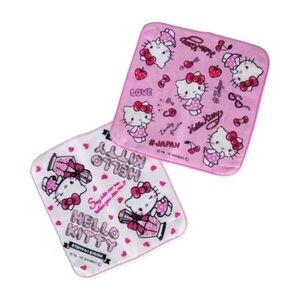 Sanrio Hello Kitty Face Towel Set, Kawaii Pink Japan Exclusive